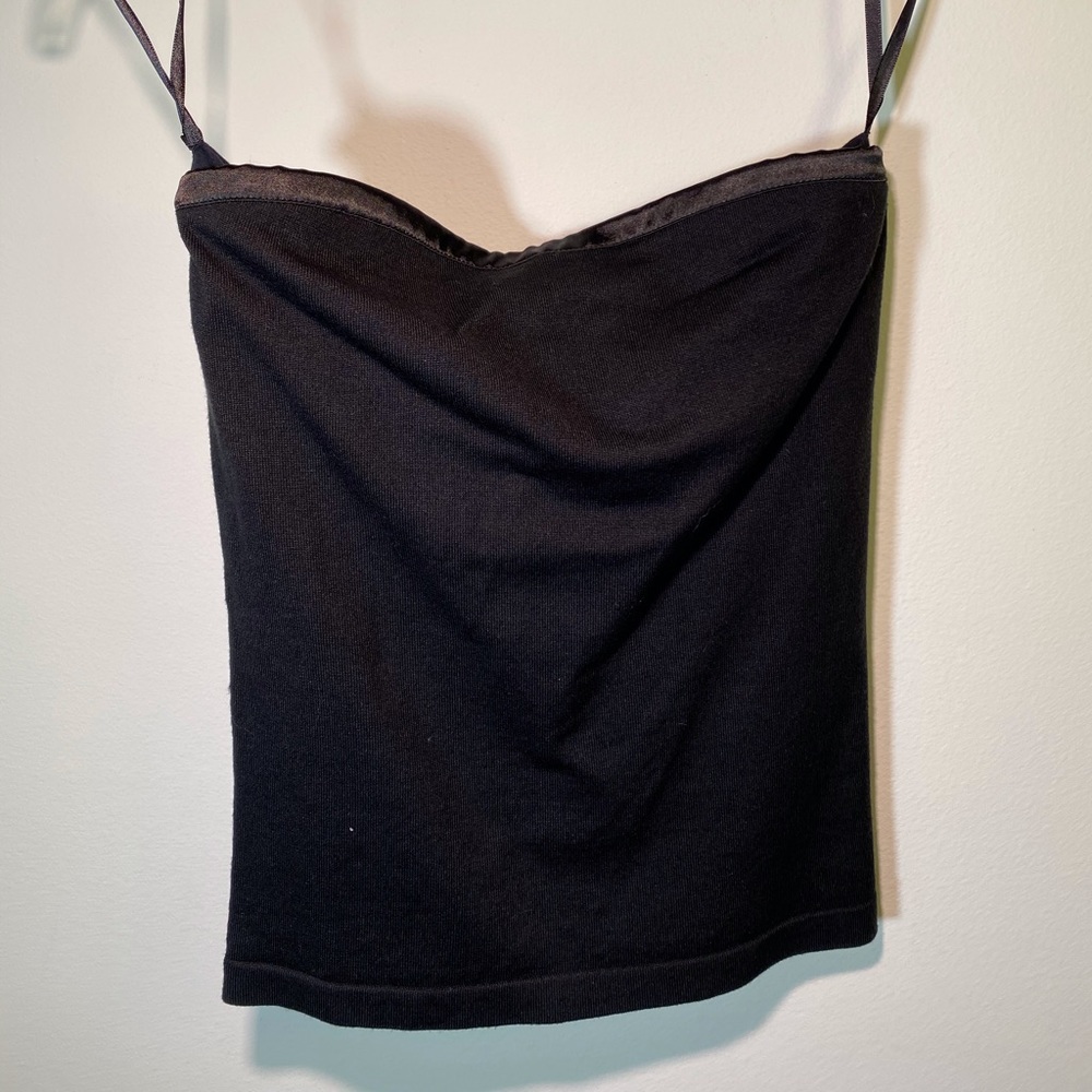 Black Tube top with satin finish